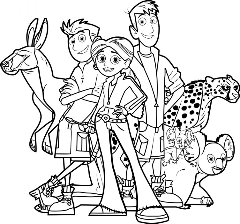 Çocuklar İçin Vahşi Kratts Boyama Sayfaları 