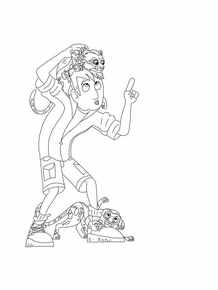 Çocuklar İçin Vahşi Kratts Boyama Sayfaları 