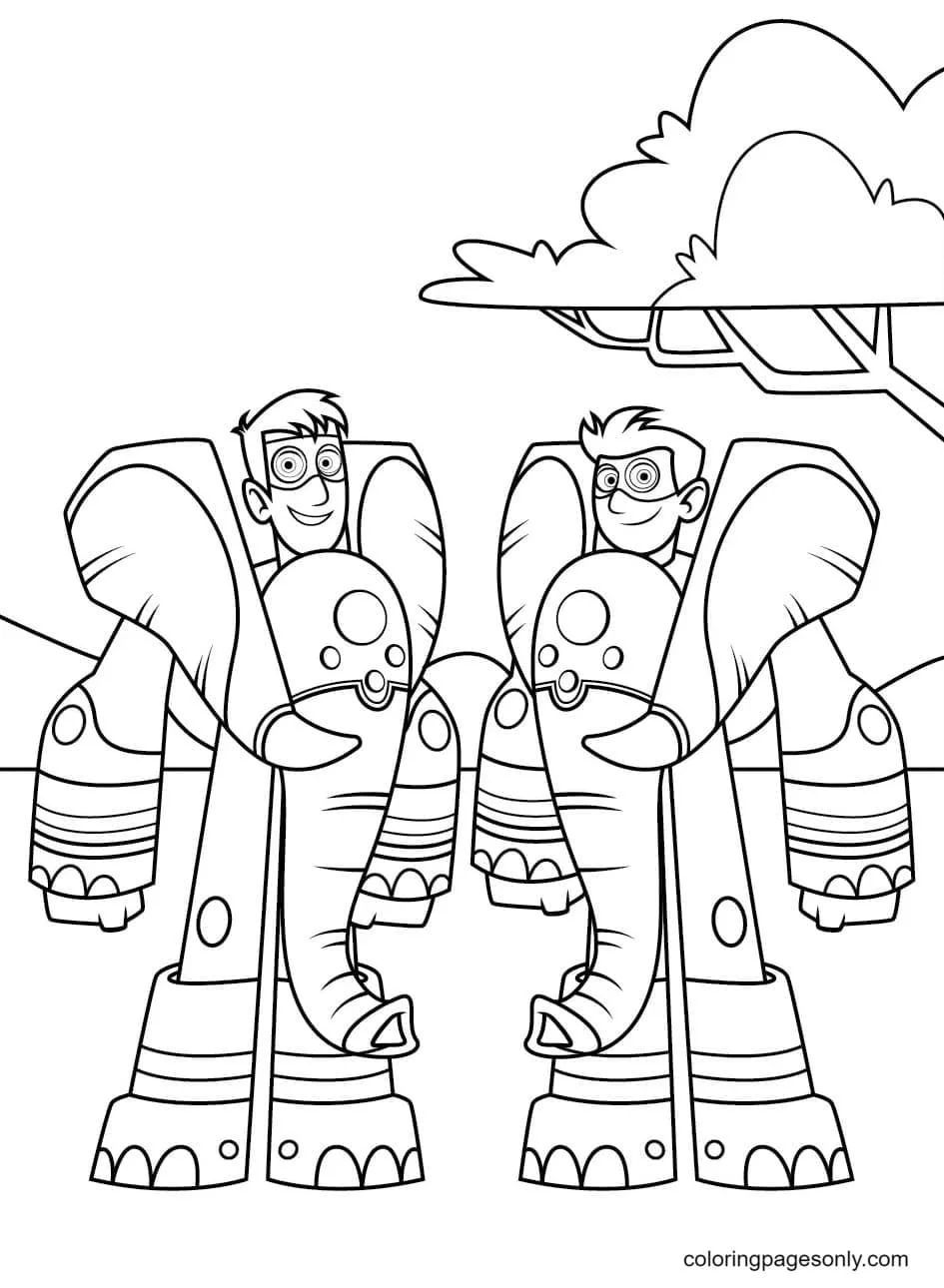 Çocuklar İçin Vahşi Kratts Boyama Sayfaları 