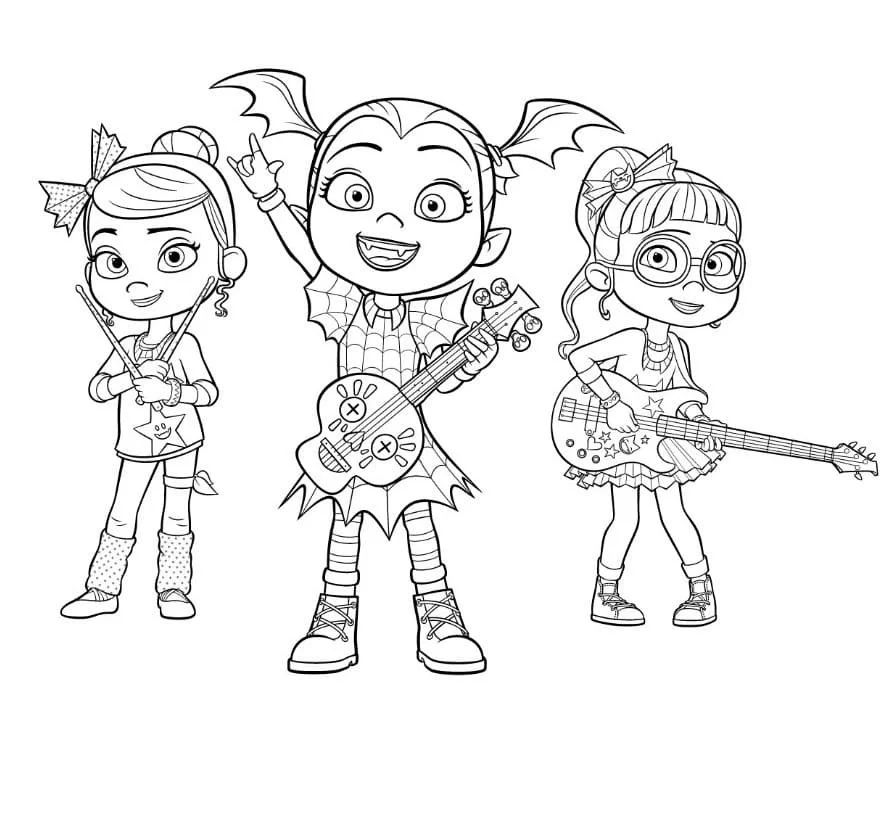 Çocuklar İçin Vampirina Boyama Sayfaları 