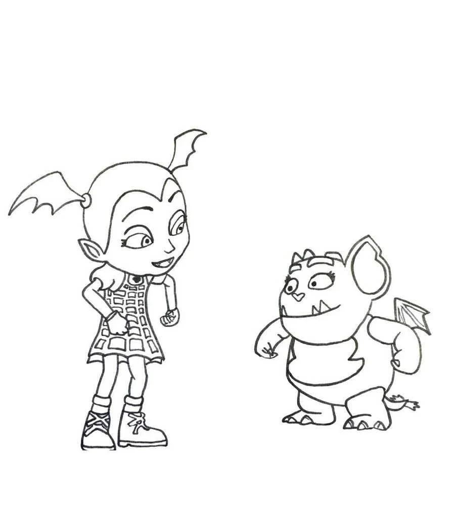 Çocuklar İçin Vampirina Boyama Sayfaları 