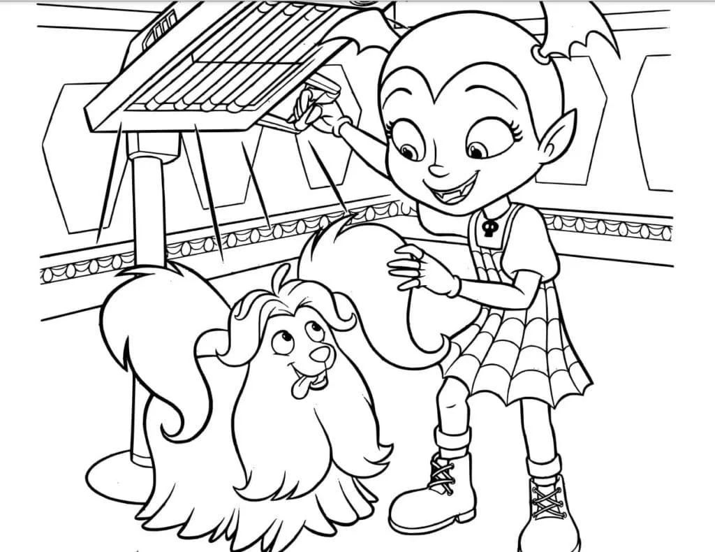 Çocuklar İçin Vampirina Boyama Sayfaları 