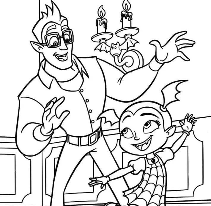 Çocuklar İçin Vampirina Boyama Sayfaları 