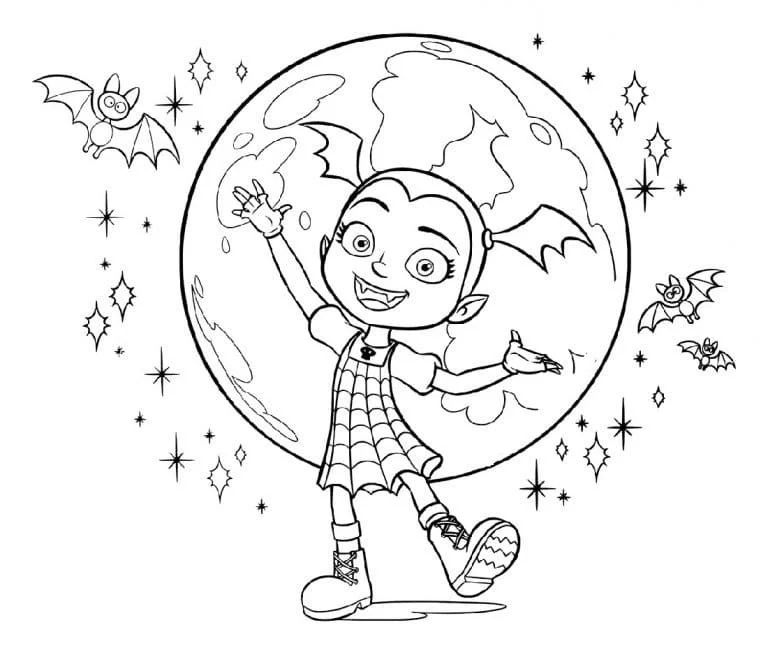 Çocuklar İçin Vampirina Boyama Sayfaları 