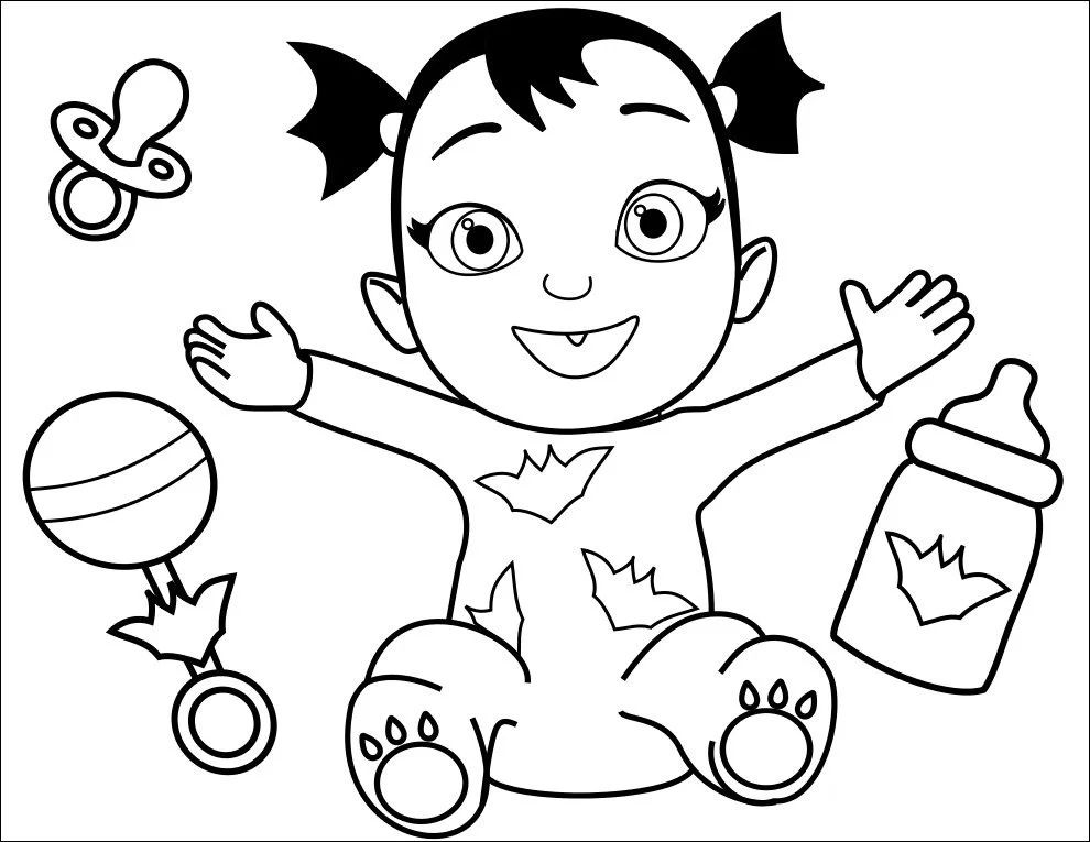 Çocuklar İçin Vampirina Boyama Sayfaları 
