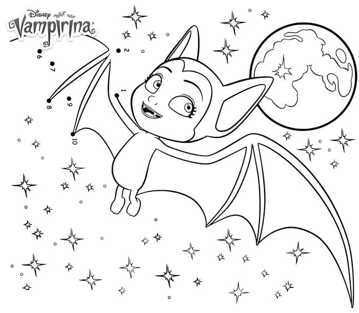 Çocuklar İçin Vampirina Boyama Sayfaları 