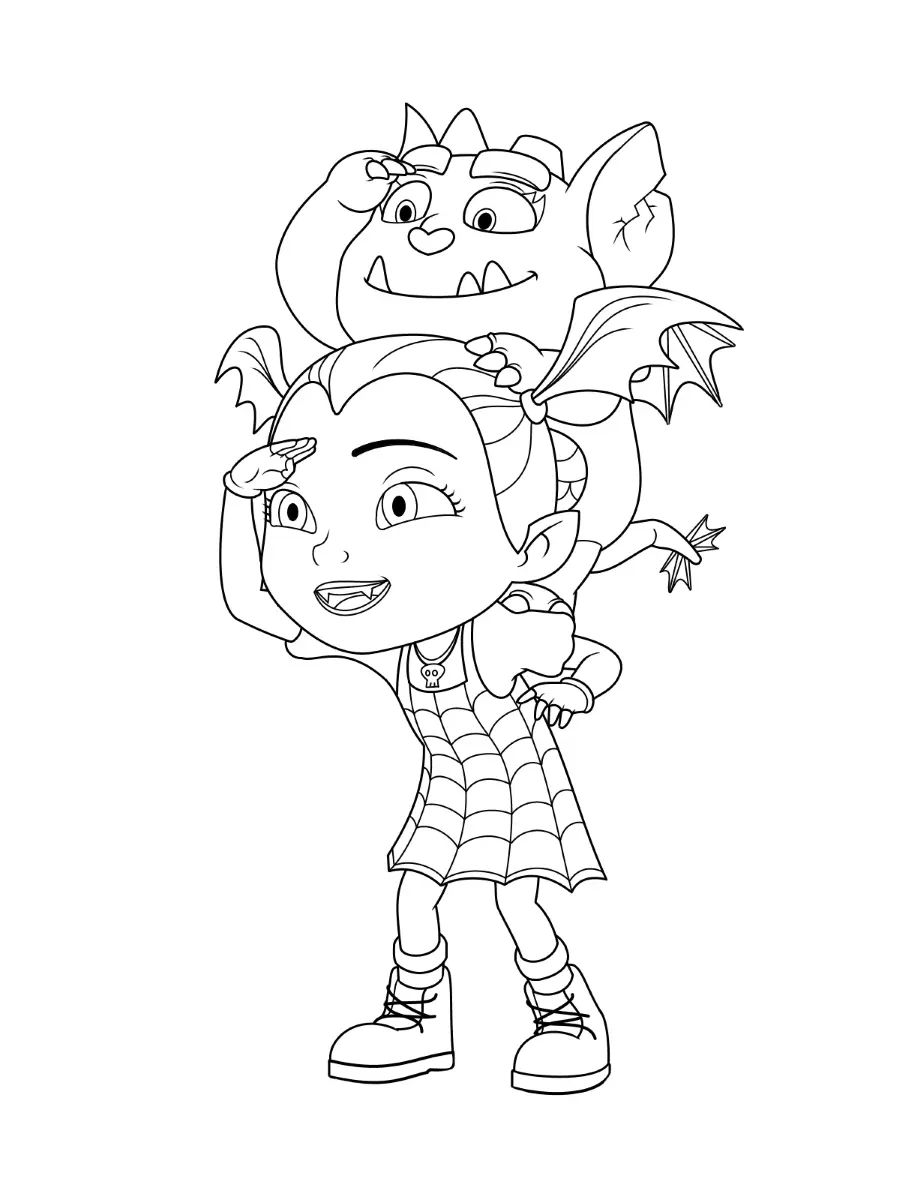 Çocuklar İçin Vampirina Boyama Sayfaları 