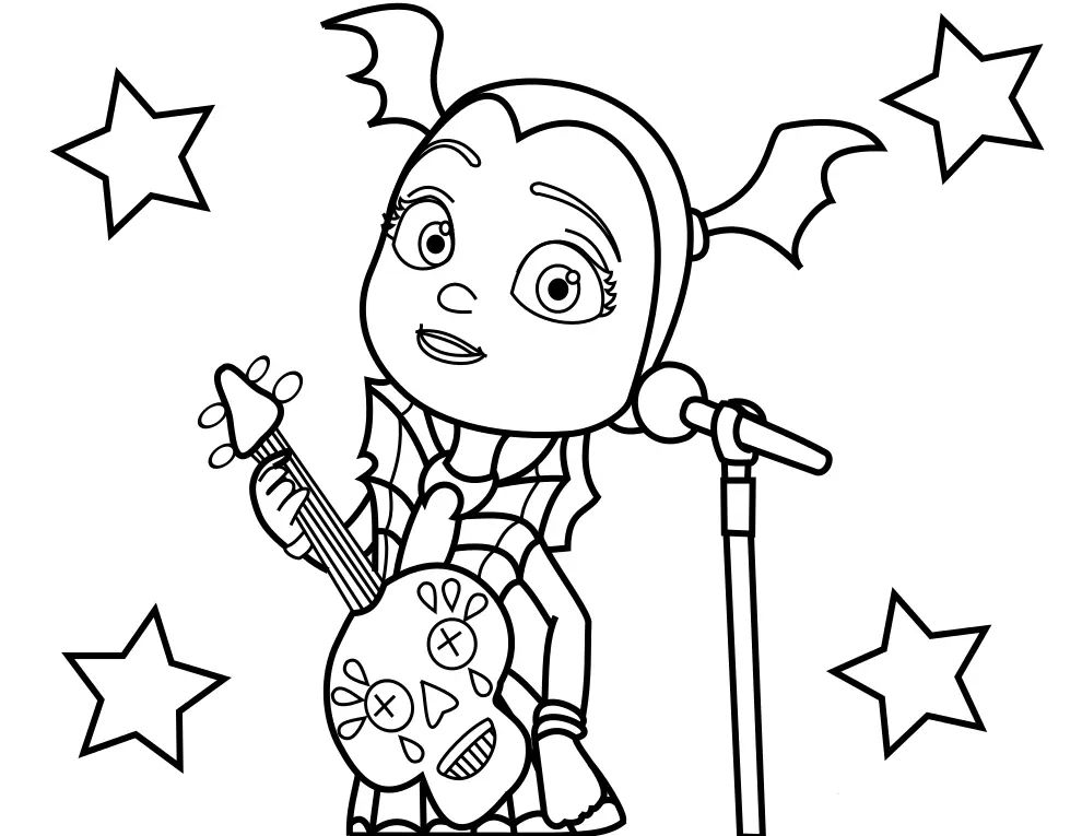 Çocuklar İçin Vampirina Boyama Sayfaları 