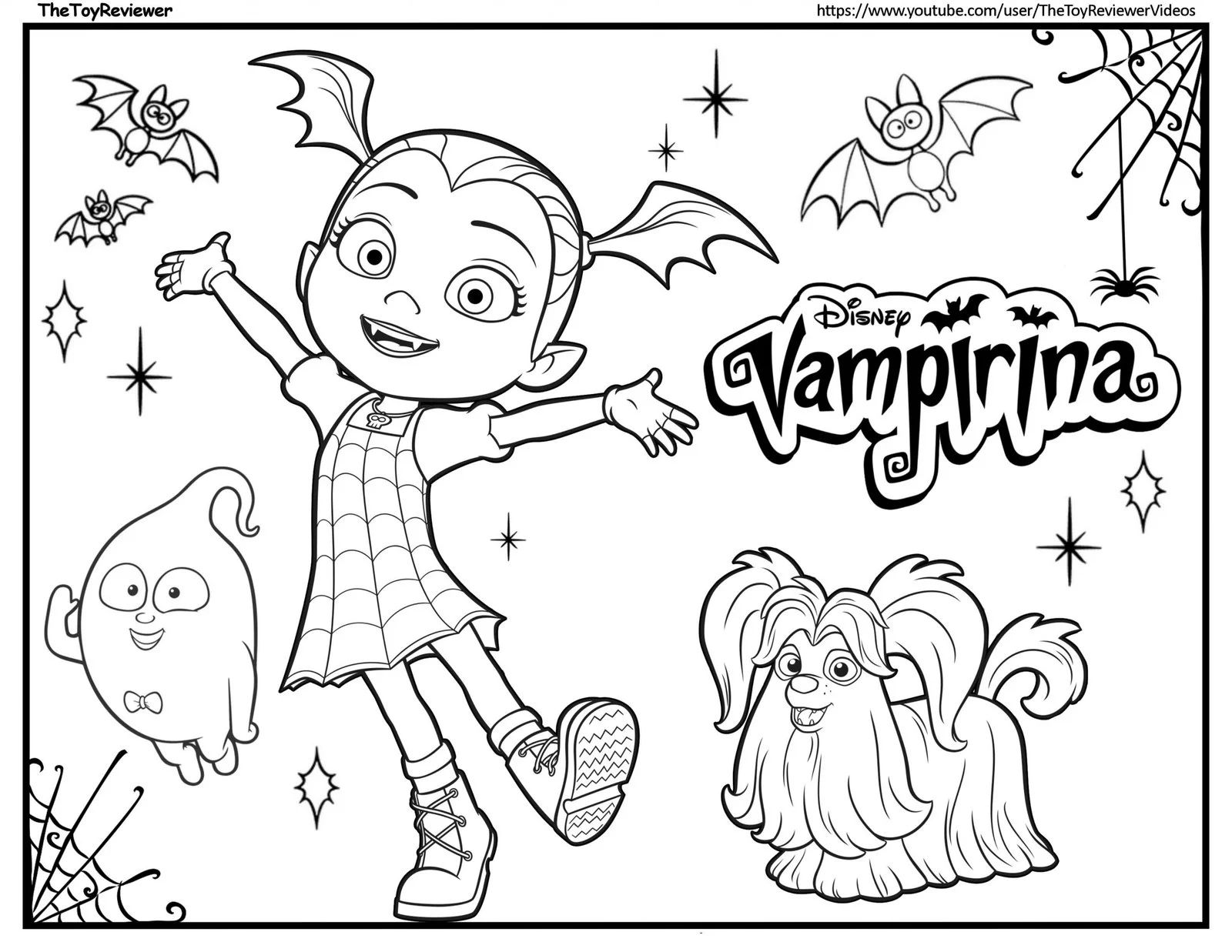Çocuklar İçin Vampirina Boyama Sayfaları 