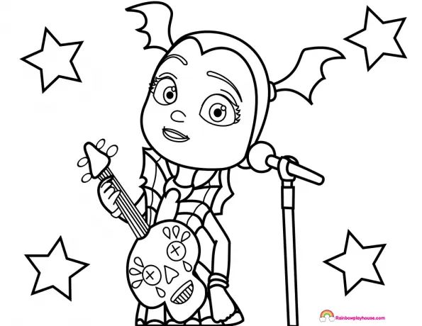 Çocuklar İçin Vampirina Boyama Sayfaları 