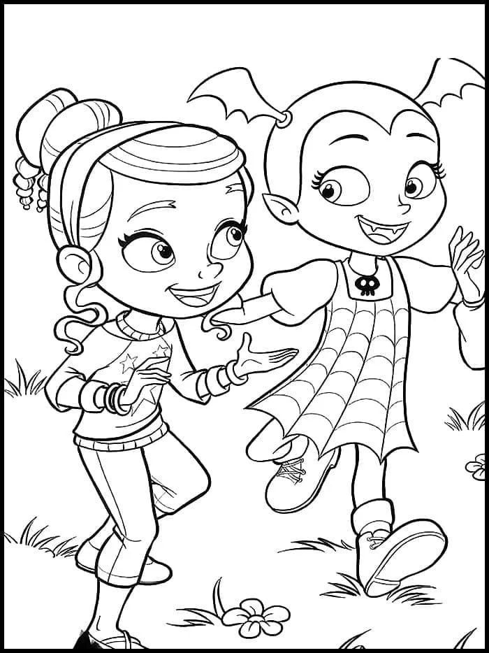 Çocuklar İçin Vampirina Boyama Sayfaları 