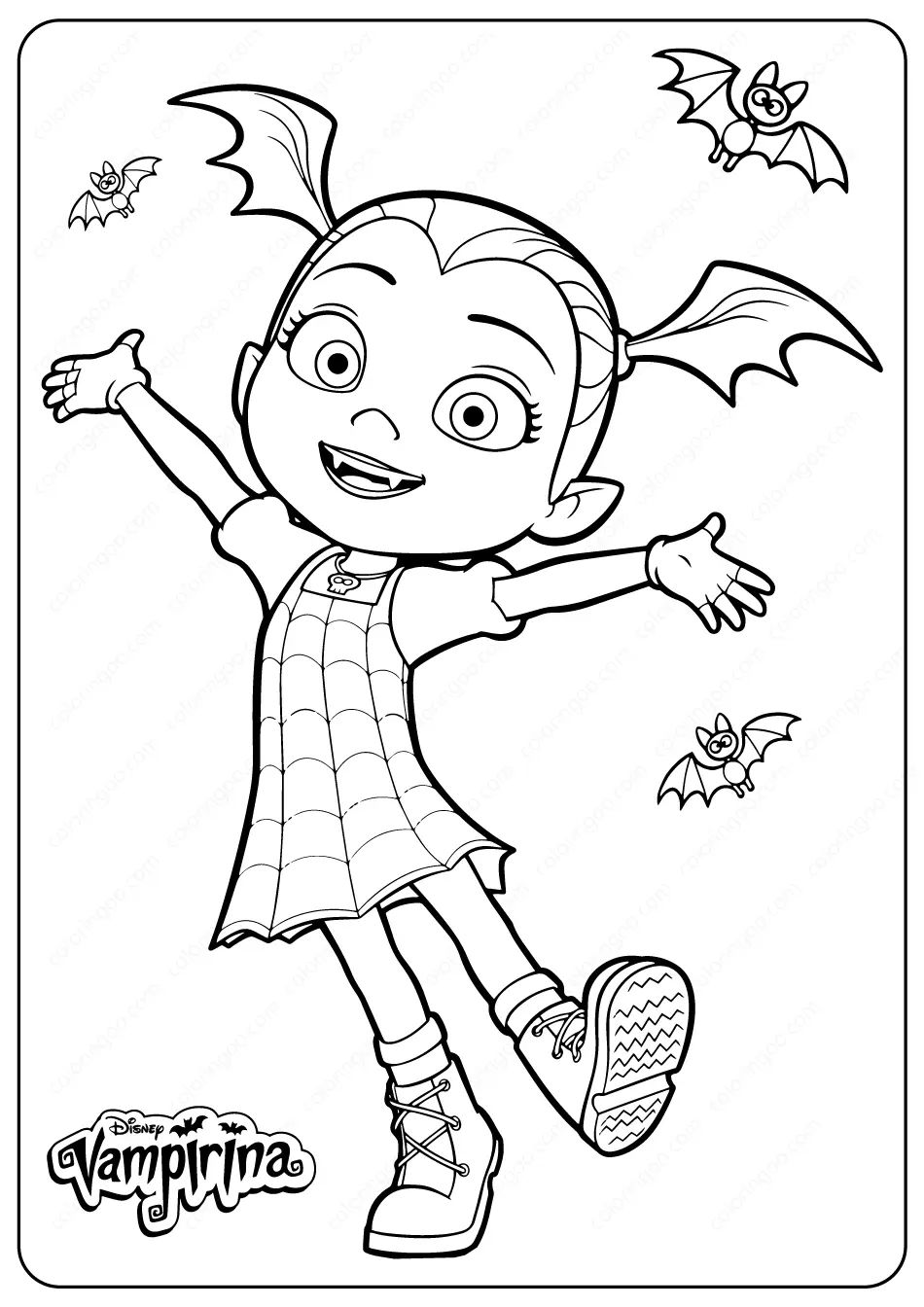 Çocuklar İçin Vampirina Boyama Sayfaları 