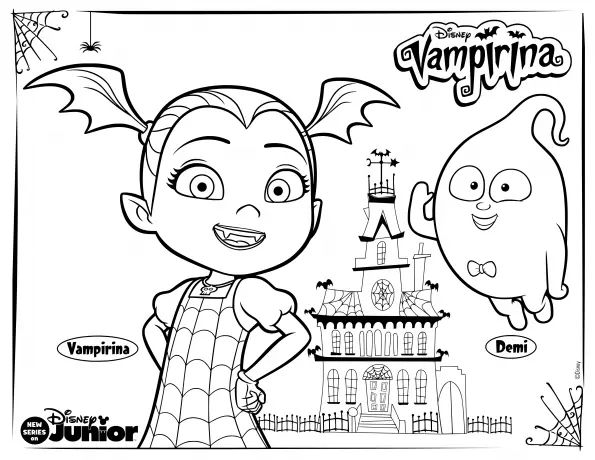 Çocuklar İçin Vampirina Boyama Sayfaları 