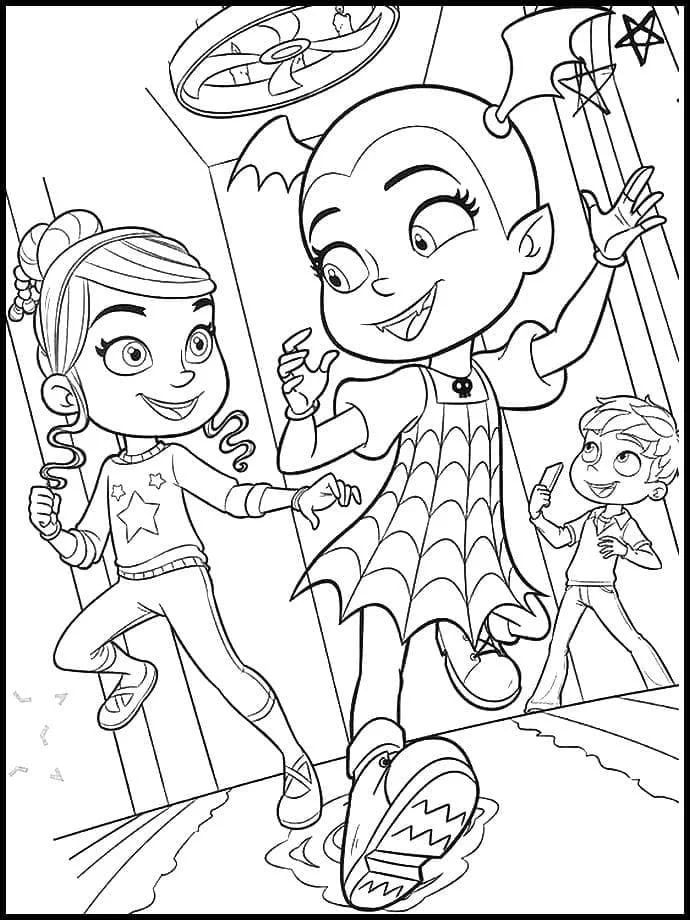 Çocuklar İçin Vampirina Boyama Sayfaları 