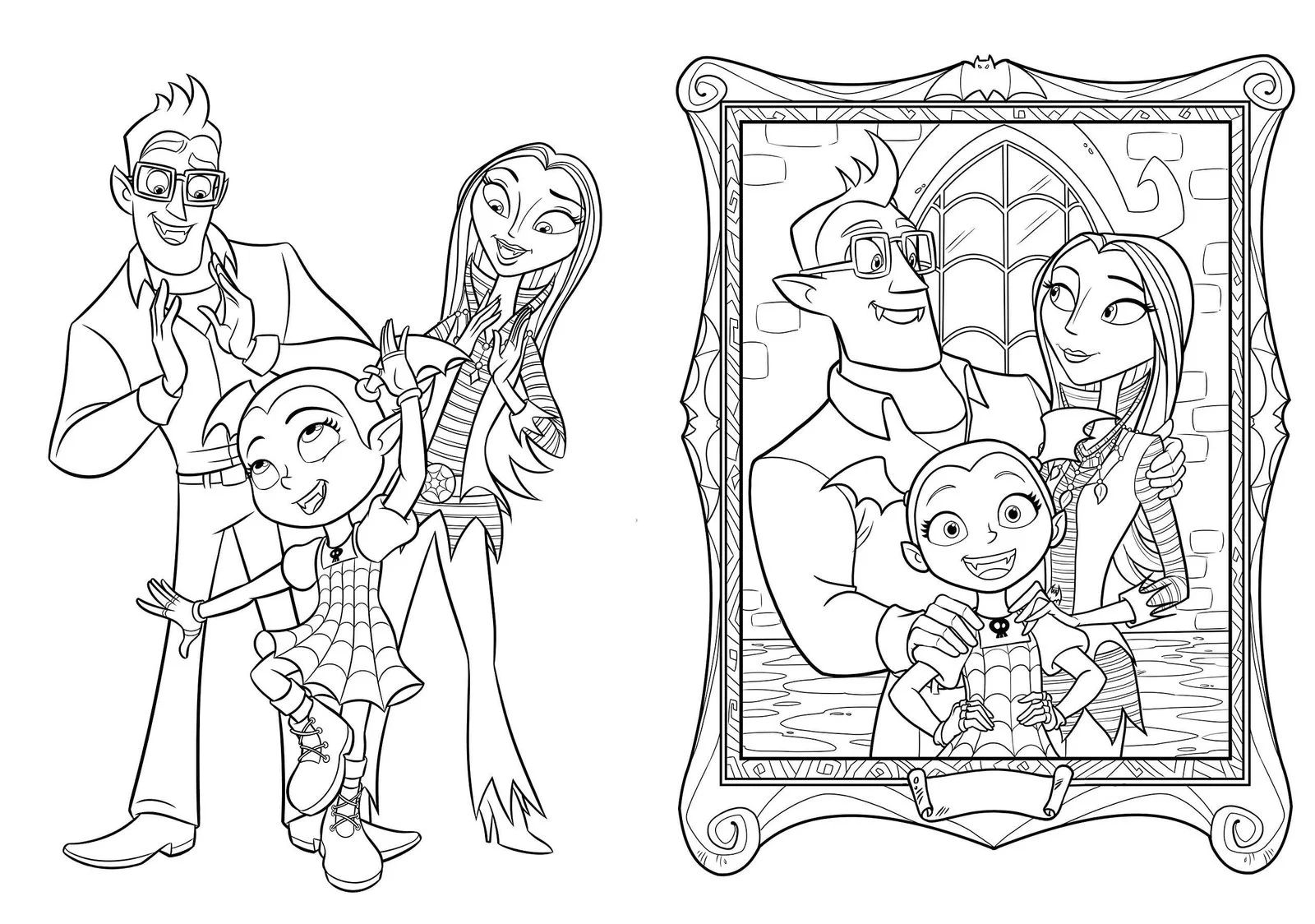 Çocuklar İçin Vampirina Boyama Sayfaları 