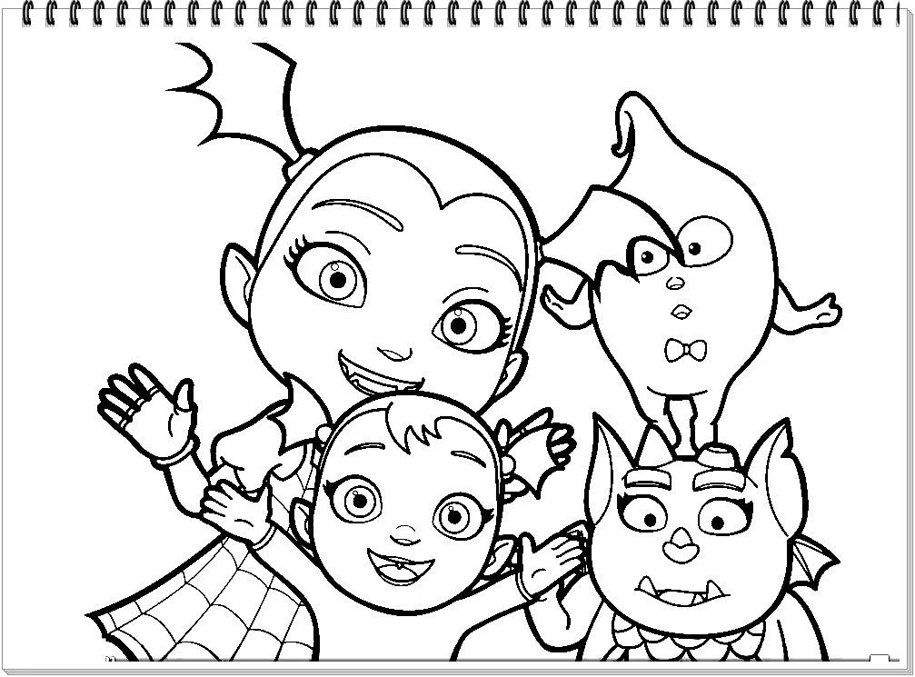 Çocuklar İçin Vampirina Boyama Sayfaları 