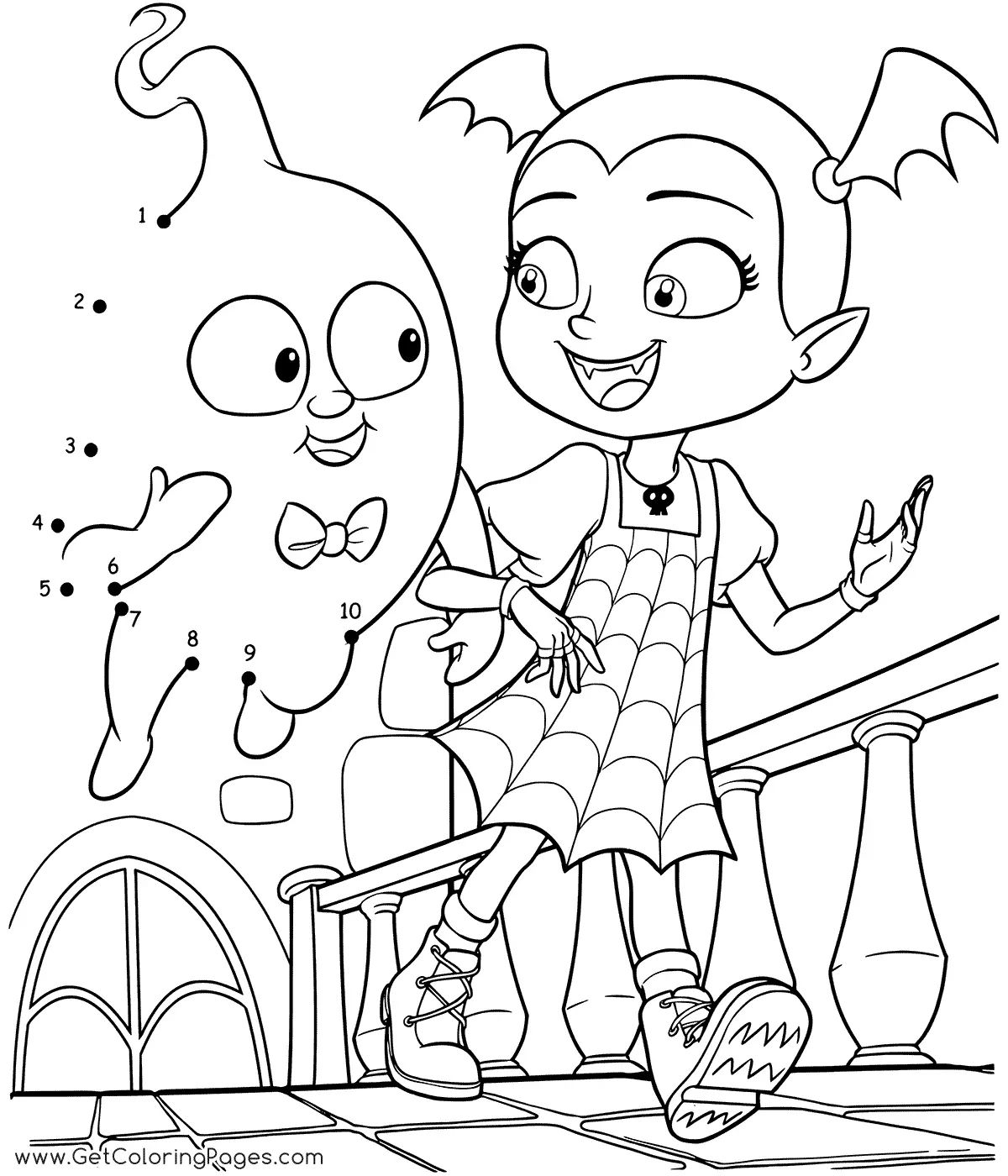 Çocuklar İçin Vampirina Boyama Sayfaları 