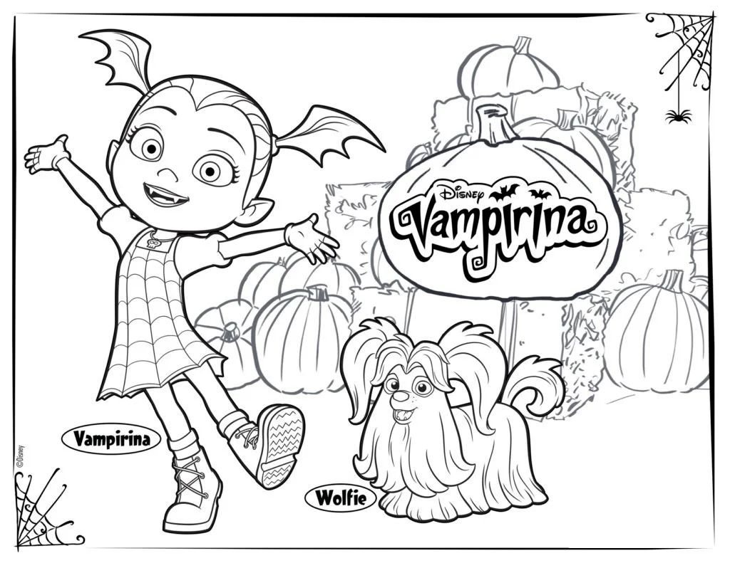 Çocuklar İçin Vampirina Boyama Sayfaları 