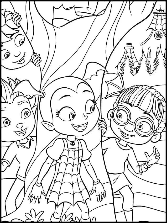 Çocuklar İçin Vampirina Boyama Sayfaları 
