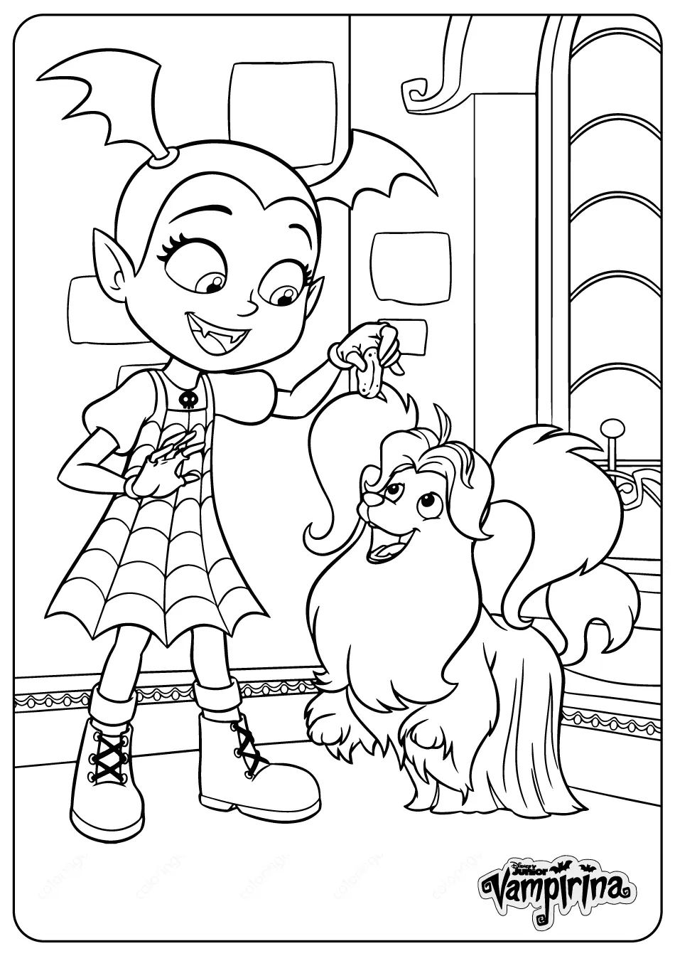 Çocuklar İçin Vampirina Boyama Sayfaları 