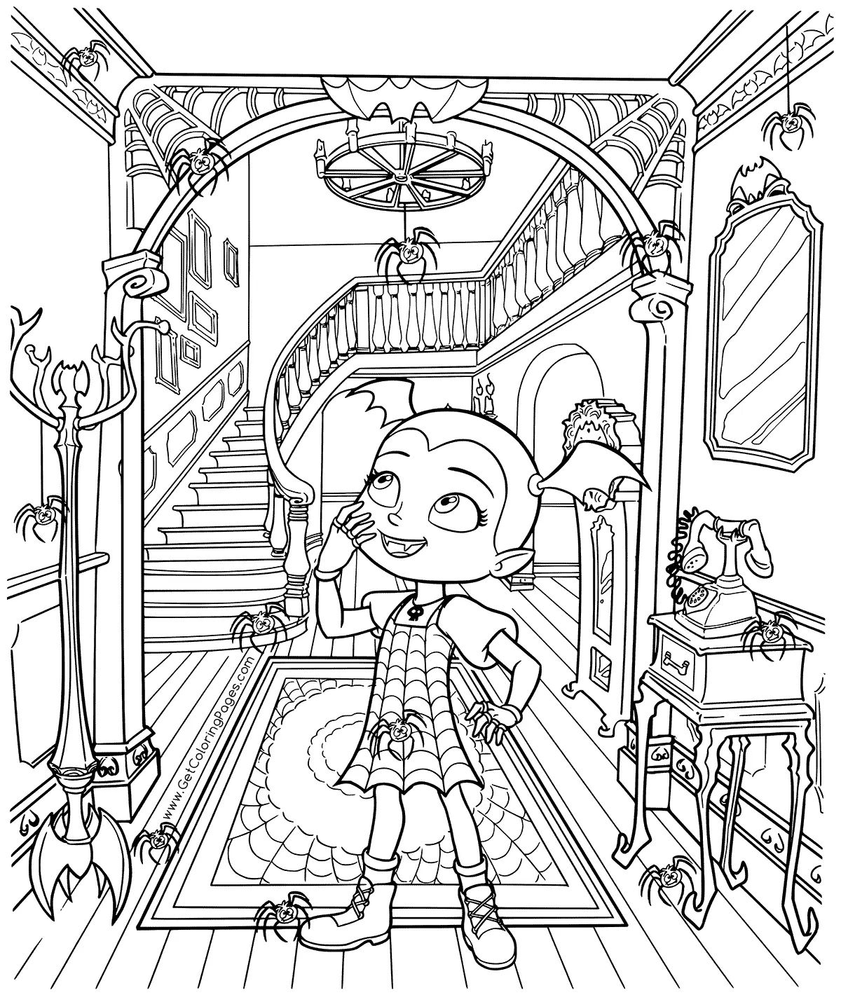 Çocuklar İçin Vampirina Boyama Sayfaları 