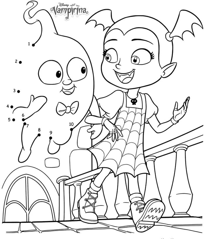 Çocuklar İçin Vampirina Boyama Sayfaları 
