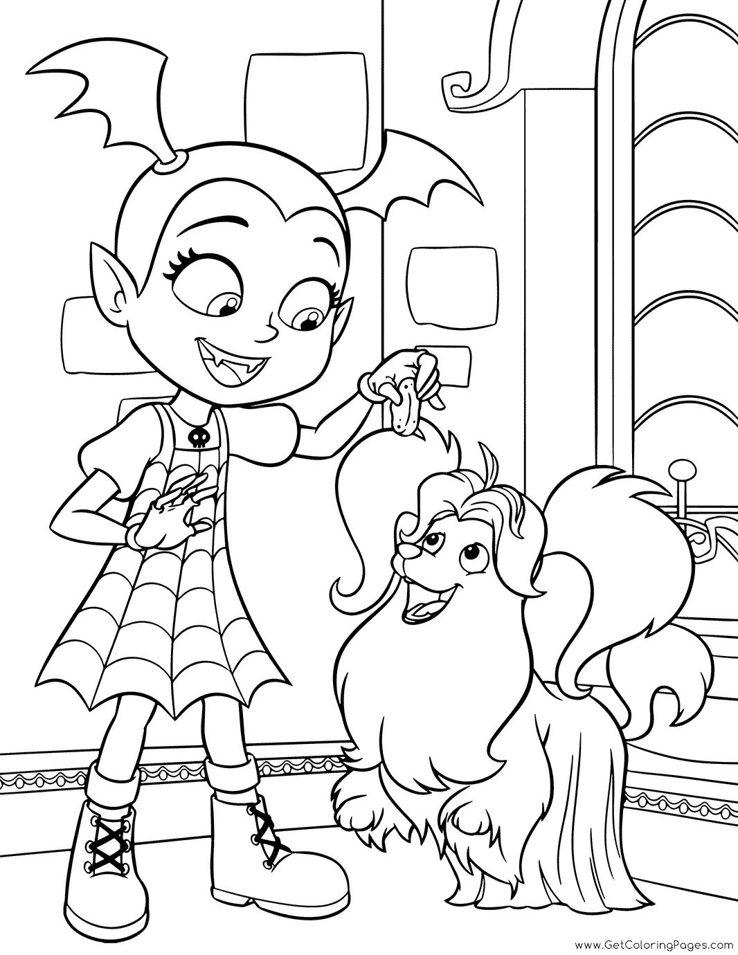 Çocuklar İçin Vampirina Boyama Sayfaları 