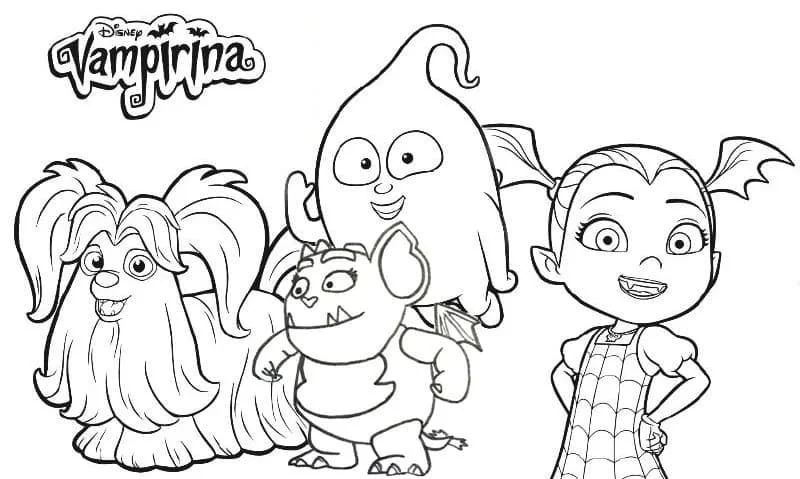 Çocuklar İçin Vampirina Boyama Sayfaları 