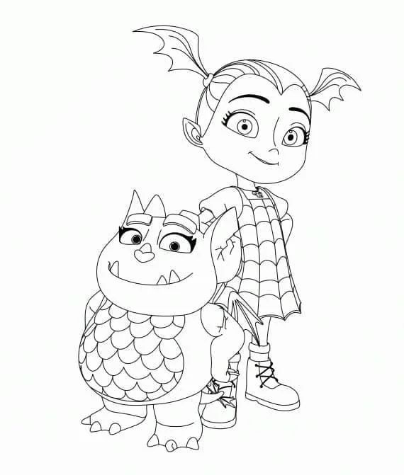 Çocuklar İçin Vampirina Boyama Sayfaları 
