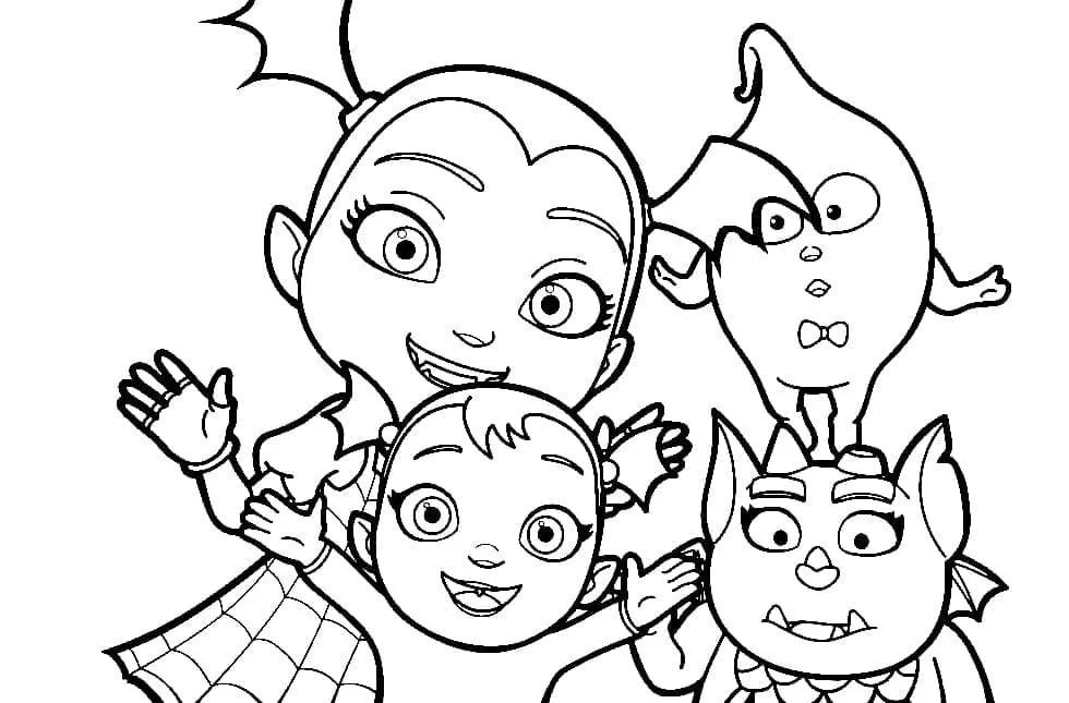 Çocuklar İçin Vampirina Boyama Sayfaları 
