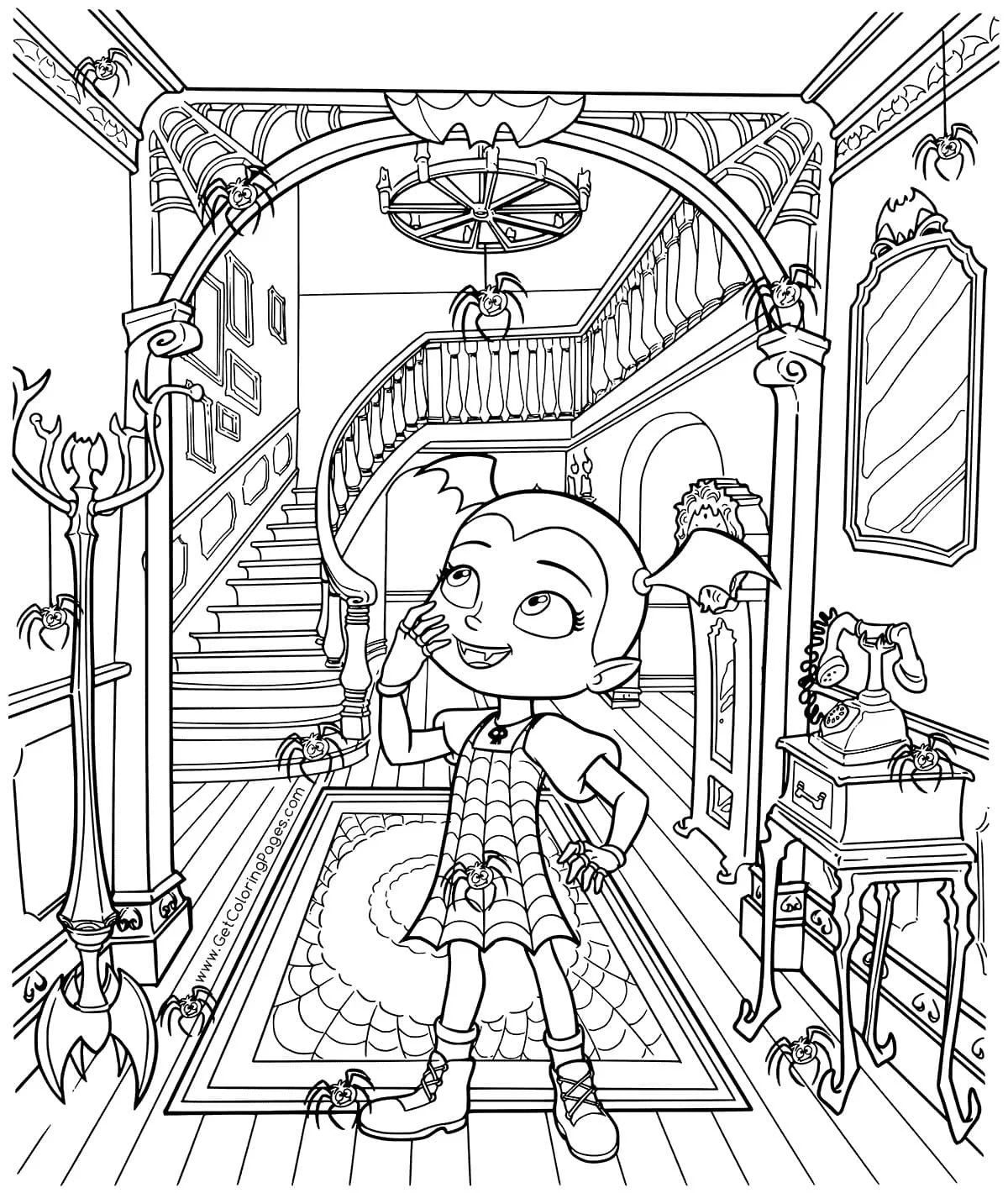 Çocuklar İçin Vampirina Boyama Sayfaları 