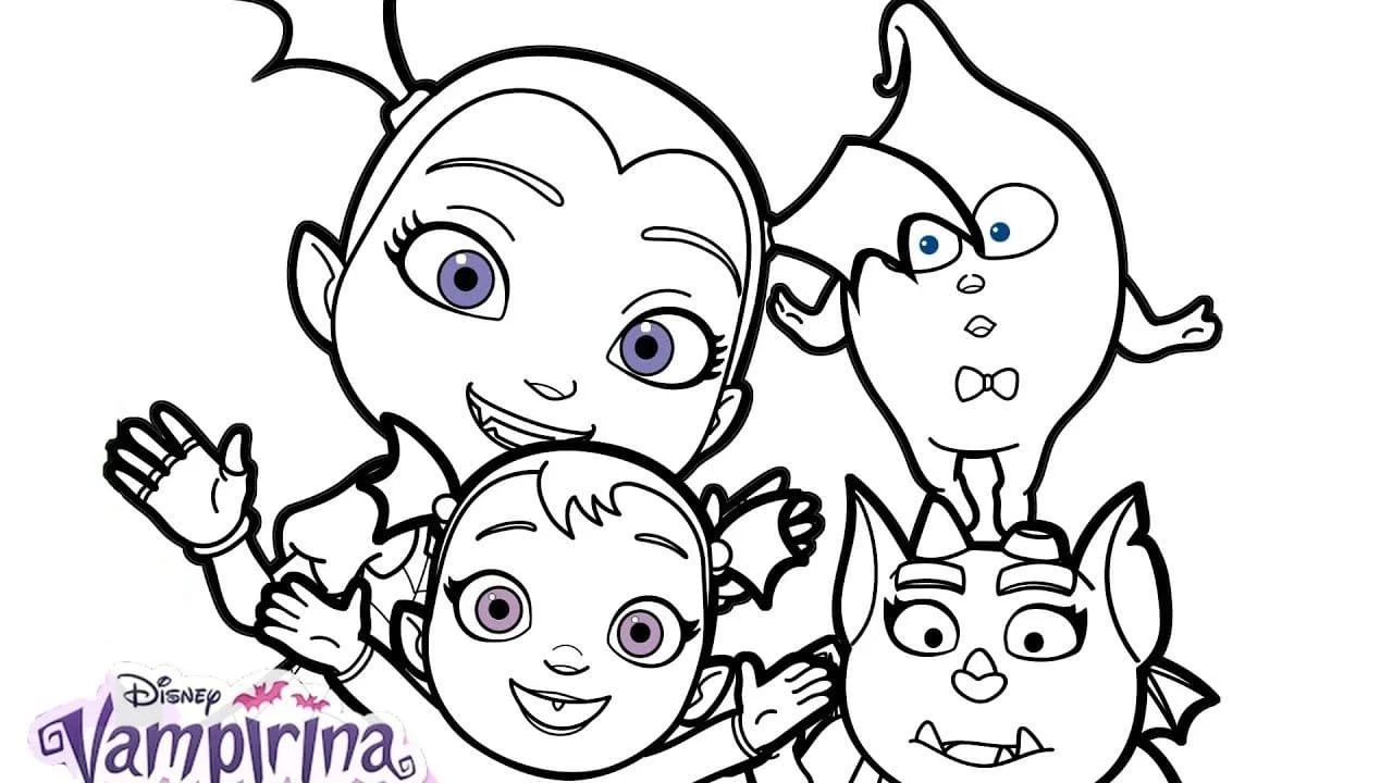 Çocuklar İçin Vampirina Boyama Sayfaları 