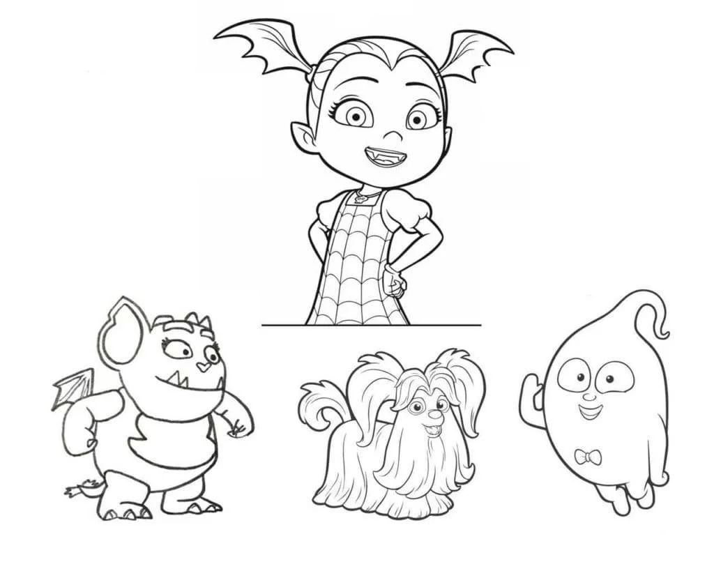 Çocuklar İçin Vampirina Boyama Sayfaları 