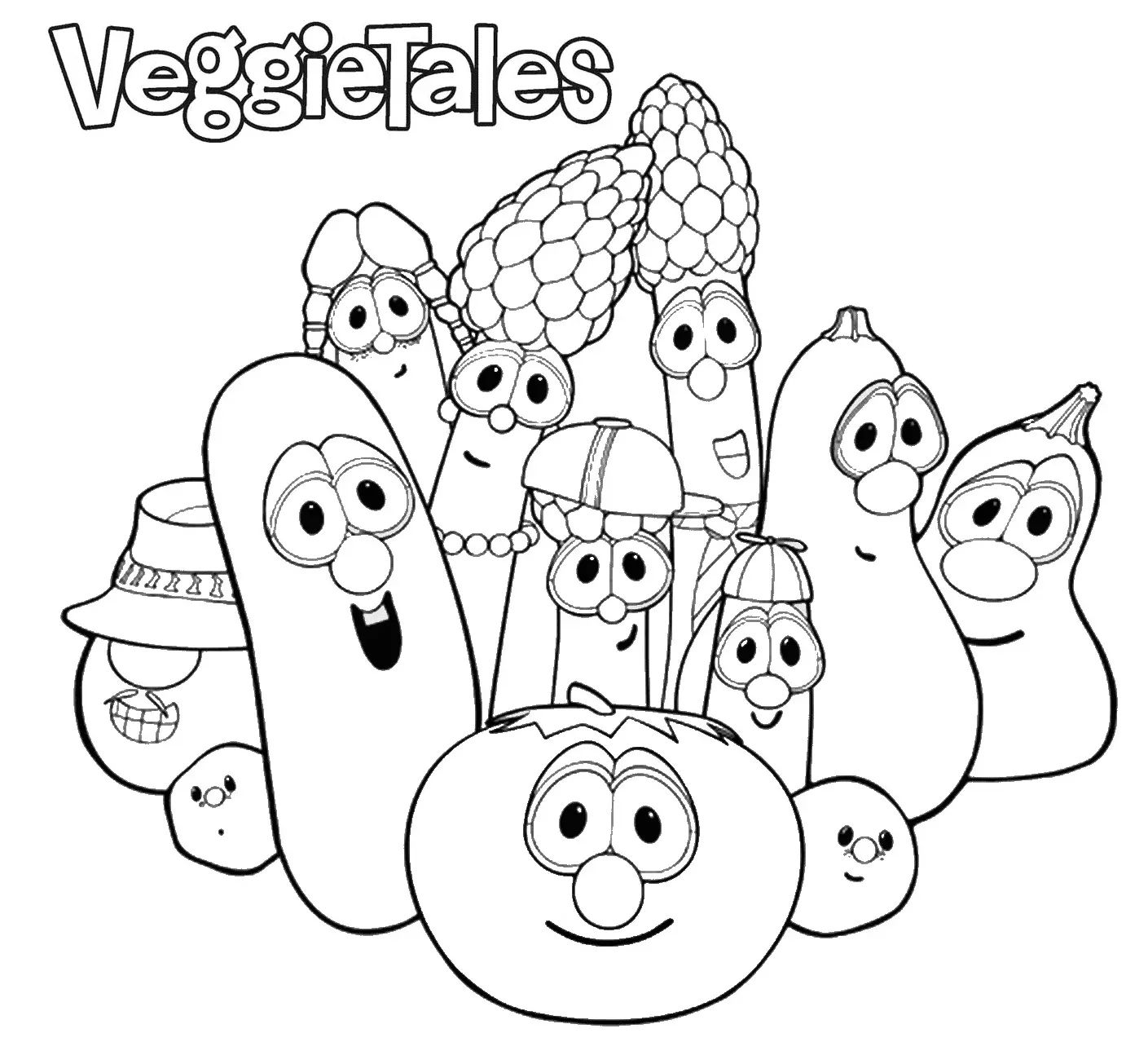 Çocuklar İçin Veggietales Boyama Sayfaları 