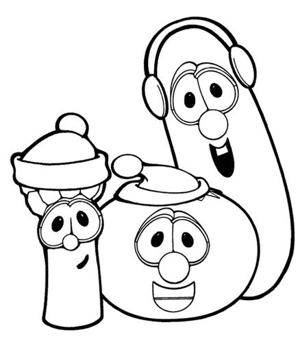 Çocuklar İçin Veggietales Boyama Sayfaları 
