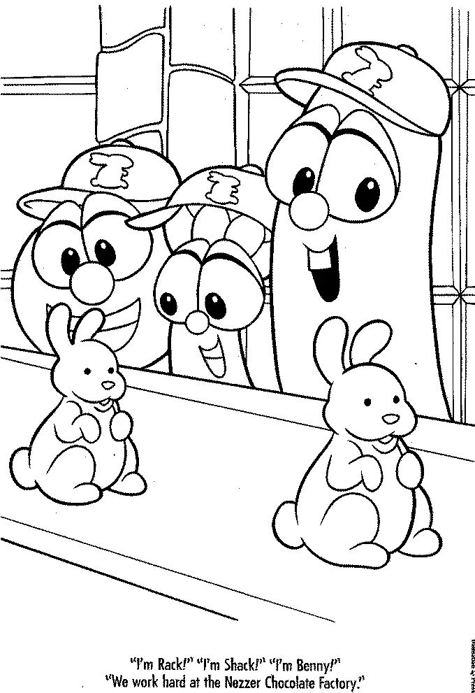 Çocuklar İçin Veggietales Boyama Sayfaları 