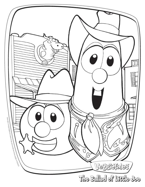 Çocuklar İçin Veggietales Boyama Sayfaları 