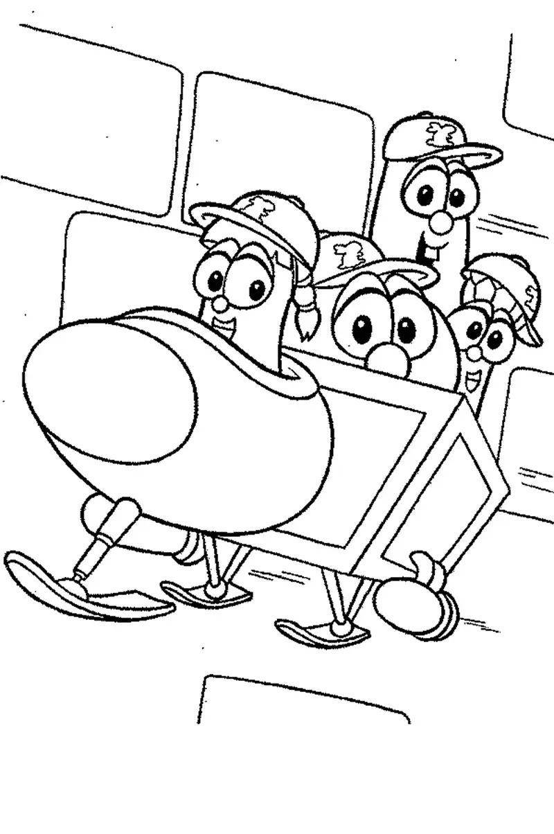 Çocuklar İçin Veggietales Boyama Sayfaları 