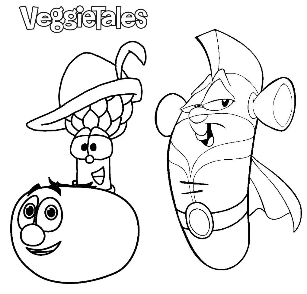 Çocuklar İçin Veggietales Boyama Sayfaları 