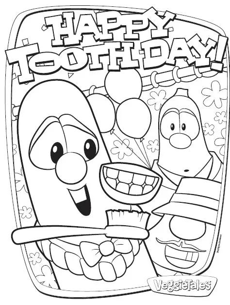Çocuklar İçin Veggietales Boyama Sayfaları 