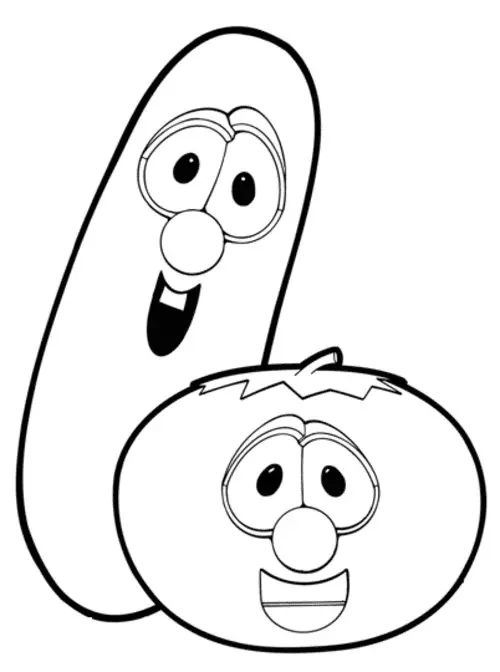 Çocuklar İçin Veggietales Boyama Sayfaları 
