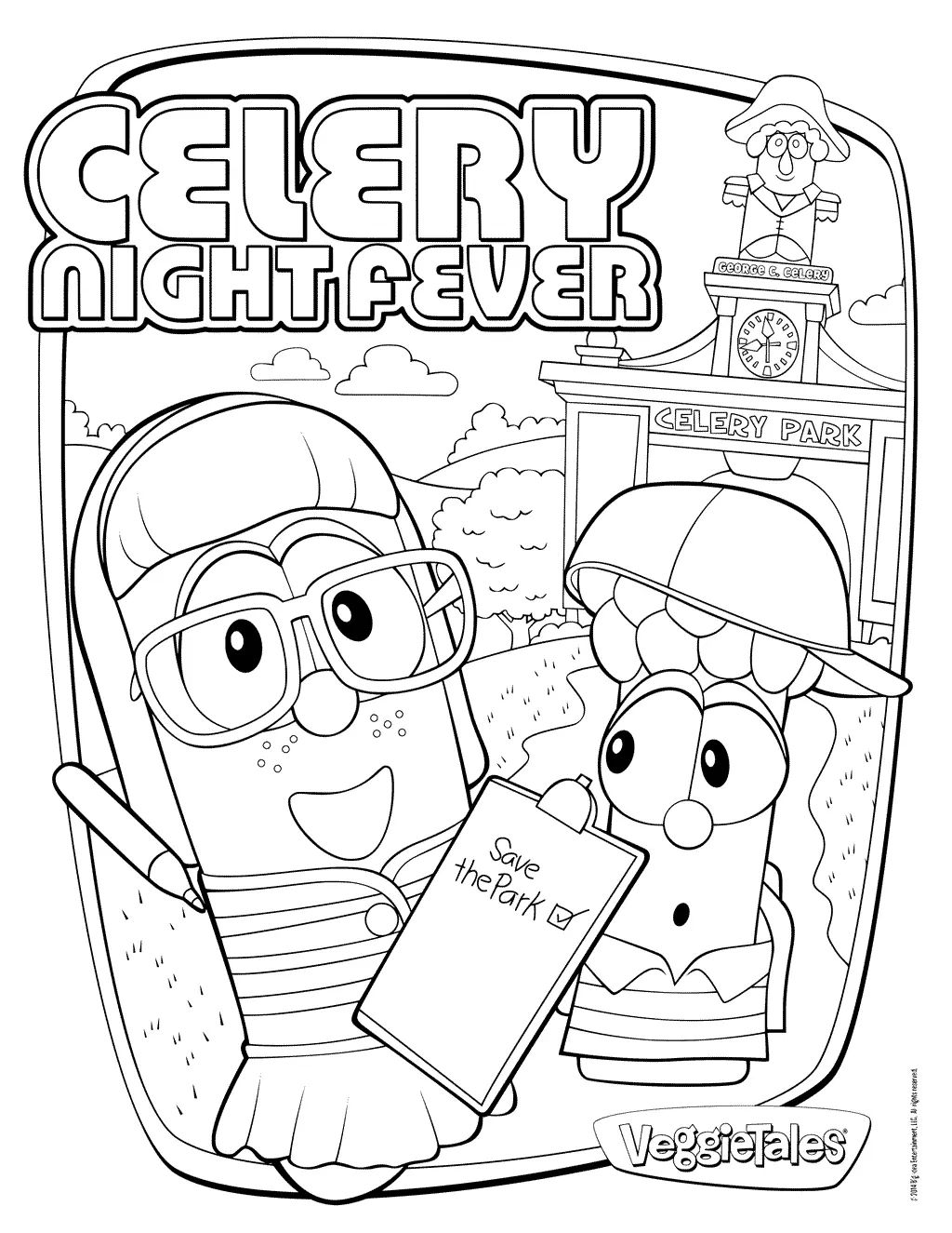 Çocuklar İçin Veggietales Boyama Sayfaları 