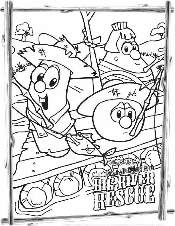 Çocuklar İçin Veggietales Boyama Sayfaları 