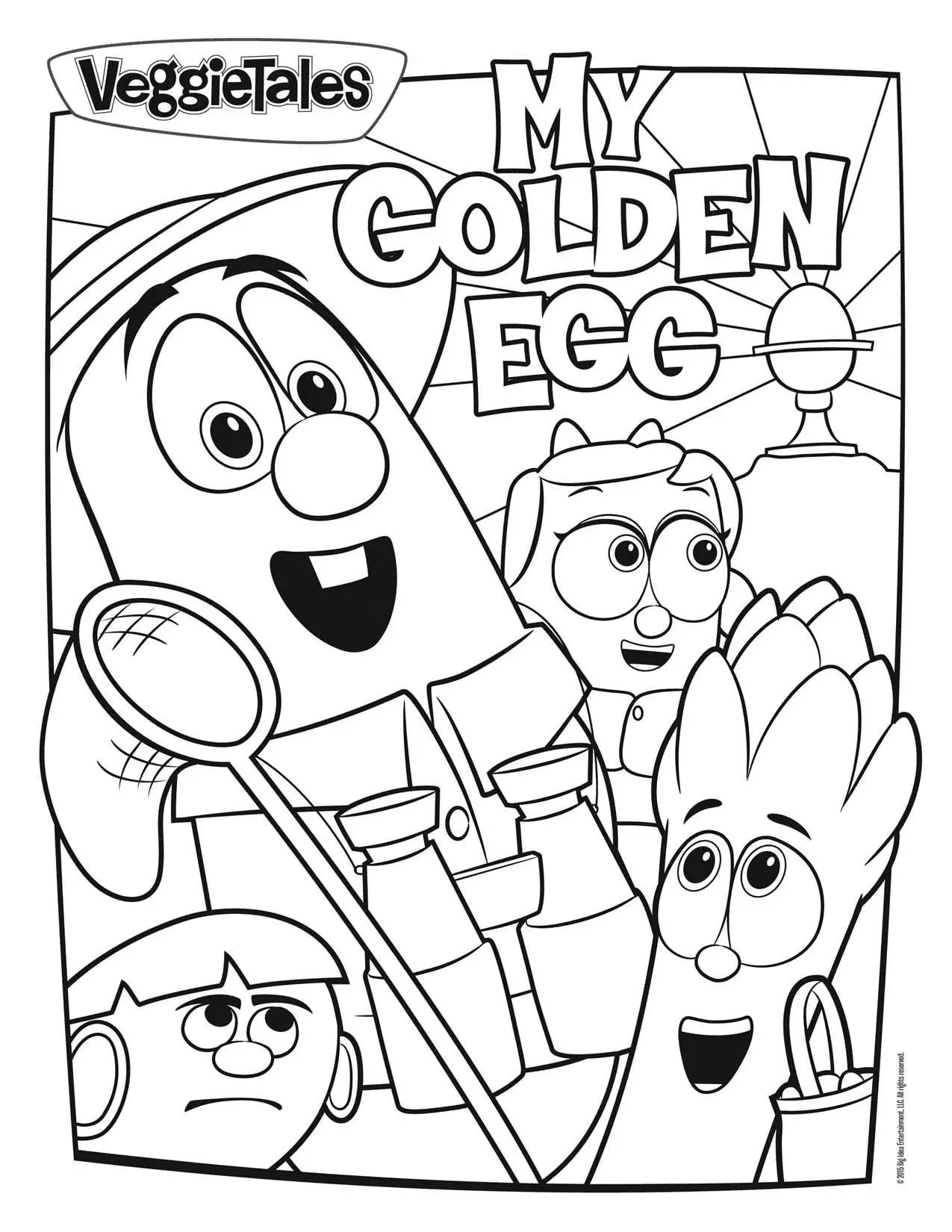 Çocuklar İçin Veggietales Boyama Sayfaları 