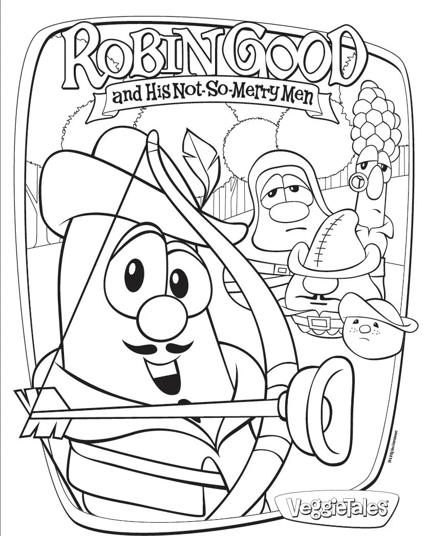 Çocuklar İçin Veggietales Boyama Sayfaları 