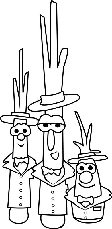 Çocuklar İçin Veggietales Boyama Sayfaları 