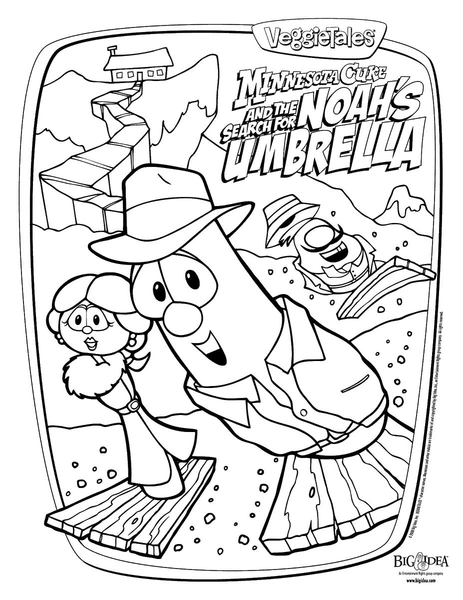 Çocuklar İçin Veggietales Boyama Sayfaları 
