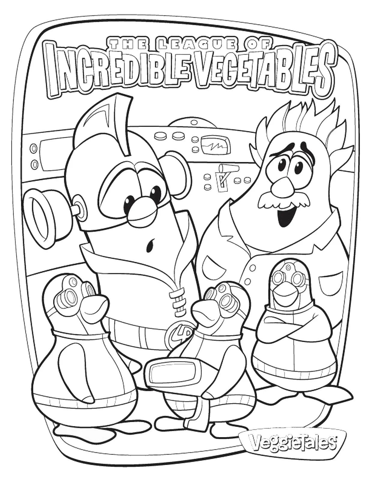 Çocuklar İçin Veggietales Boyama Sayfaları 