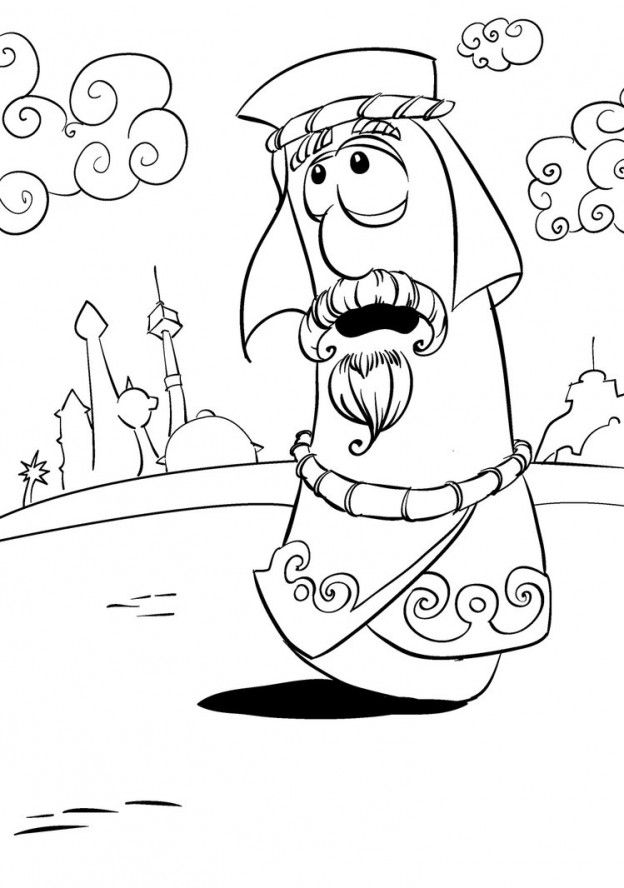 Çocuklar İçin Veggietales Boyama Sayfaları 