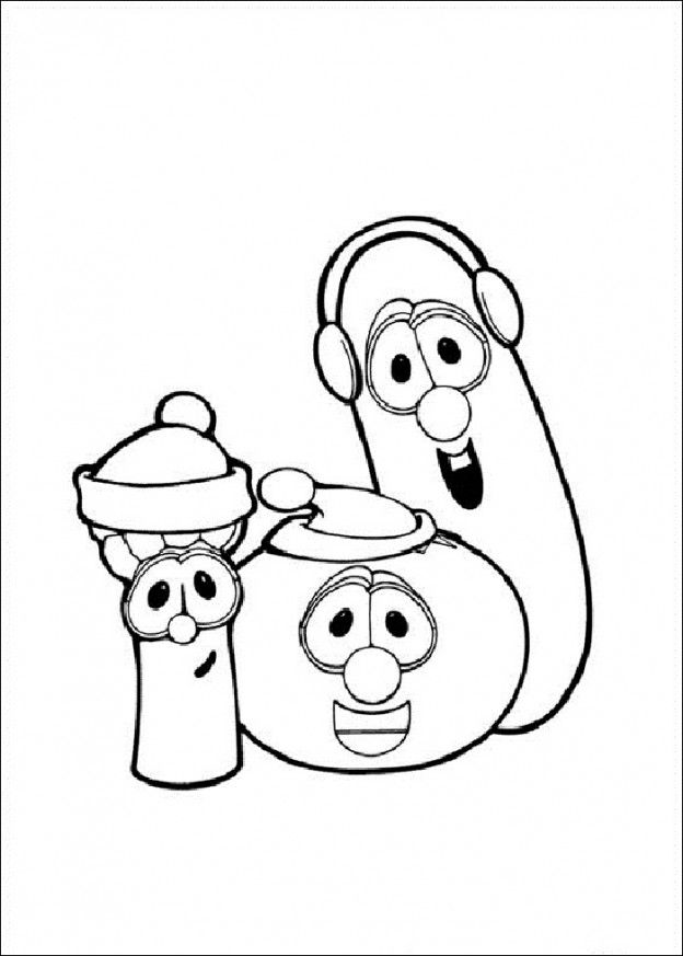 Çocuklar İçin Veggietales Boyama Sayfaları 